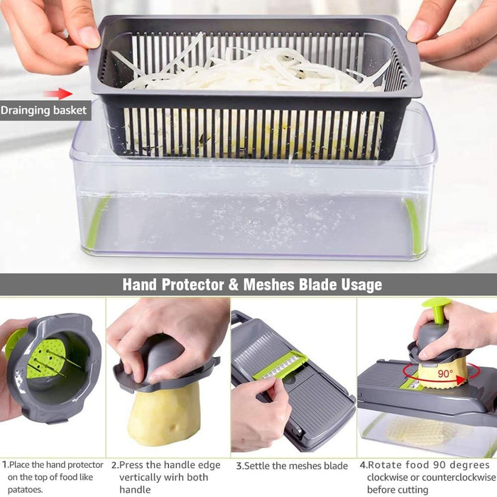 MULTIFUNCTION 12 in 1 VEGETABLE SLICER